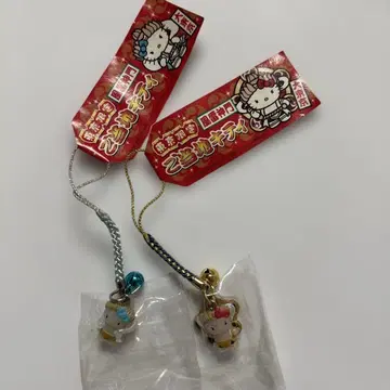 헬로키티 매듭 스트랩 도쿄 한정판 풍신뇌신 2개 세트