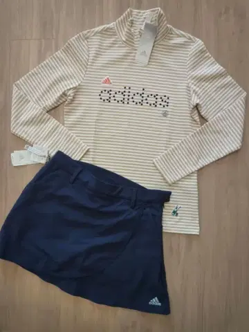 [ 새상품 M ] adidas 아디다스 골프 긴팔 셔츠 & 스커트 셋업
