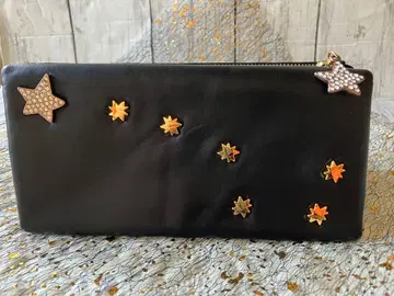 [ 미사용/새상품급 ] 츠모리치사토 북두칠성 장지갑 골드 단종 블랙