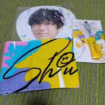 니노미야 카즈나리 showcase 아크릴 플레이트 라이트 부채 타월