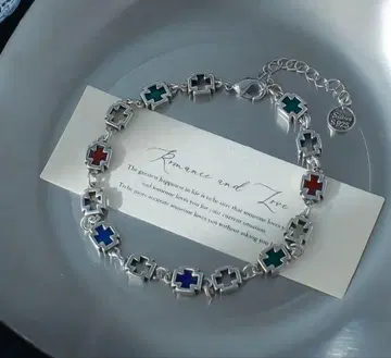 실버 925 크로스 모티브 팔찌