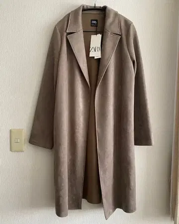 ZARA 스웨이드 느낌 롱 코트