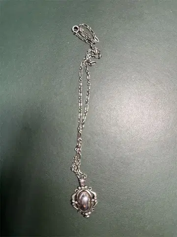 GEORG JENSEN 925 실버 타원형 펜던트 목걸이 1989년