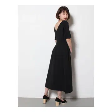 새상품급 LAGUNAMOON 하이웨스트 플레어 형태 니트 원피스