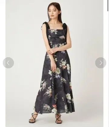 프레이 아이디 숄더 리본 플라워 원피스 2025