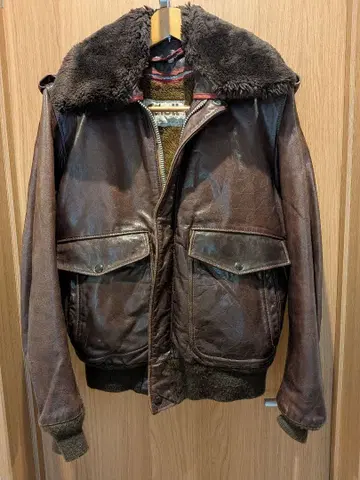 레어 Schott USA G-1 플라이트 자켓 보아 가죽 빈티지