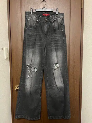 Jaded London black baggy jeans w32