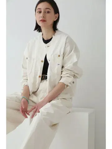 Lee 화이트 데님 자켓