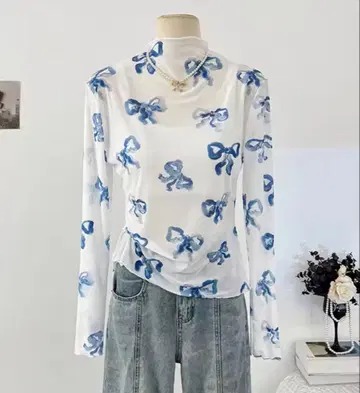 BLUE RIBBON SEE-THROUGH TOPS POPPY