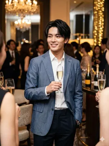 Royal Hem 다크 블루 테일러드 자켓