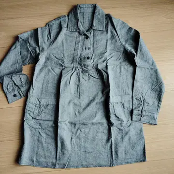 부처 스모크 그레이 풀오버형 스모크 셔츠