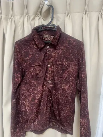 MR. OLIVE 페이즐리 무늬 긴팔 셔츠