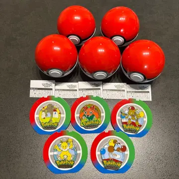 포켓파크 관동 핀 배지 몬스터볼 5개 세트