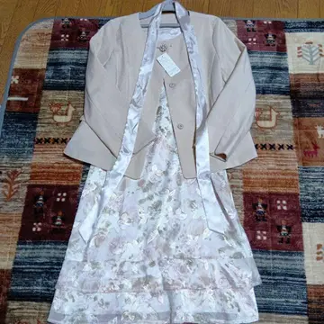 새상품 플로럴 프린트 드레스&가디건 세트