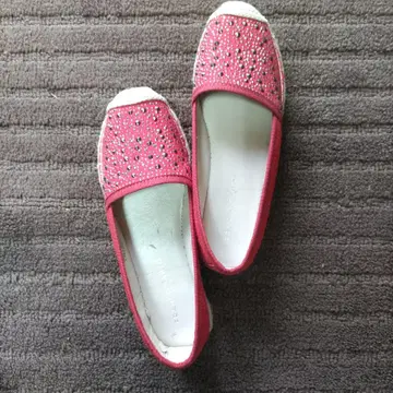 FRANCO SARTO 비쥬 장식 플랫슈즈 스웨이드 23cm