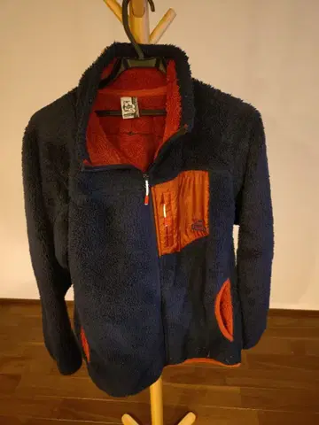 CHUMS 플리스 자켓 L 네이비/오렌지