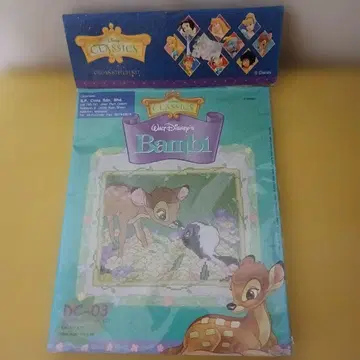 디즈니 클래식 밤비와 플라워 자수 키트