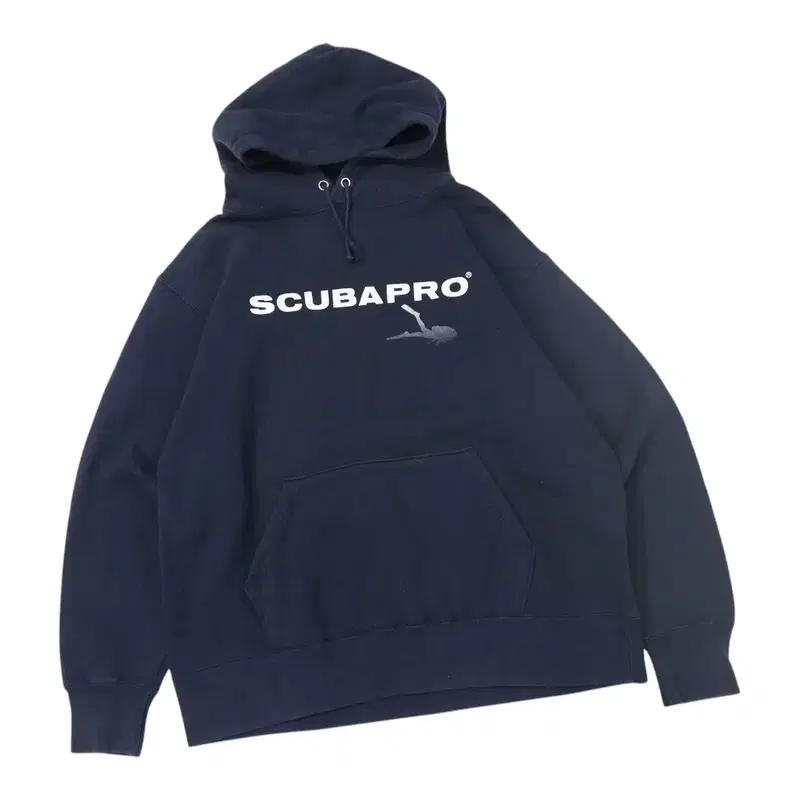SCUBAPRO 스쿠바프로 빈티지 다이버 로고 네이비 후드 (M)