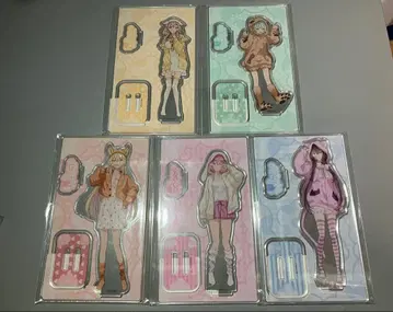 와타나레 아크릴 스탠드 5체 세트 동물 파자마 아크릴 스탠드