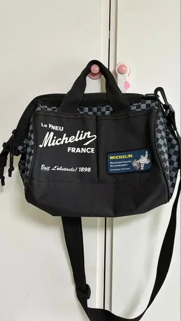 새상품 [레어] 미쉐린 2WAY 툴 숄더백 체커 패턴 블랙