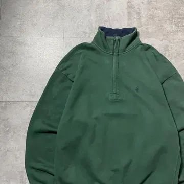 90's nautica 구 택 하프 지퍼 자수 원 포인트 맨투맨