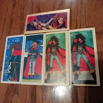 캡틴 하록 마츠모토 레이지 쇼와 레트로 딱지 5 장 세트