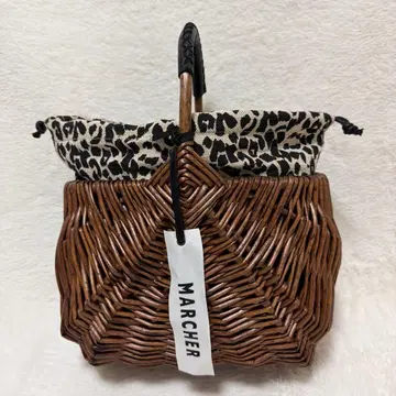 [ 새상품급 ] MARCHER 레오파드 무늬 복조리 포함 카고백
