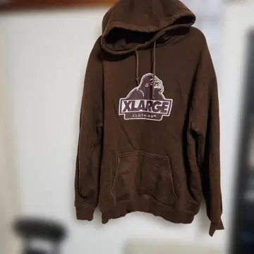 처분 가격 XLARGE 브라운 후드 부착 후드티