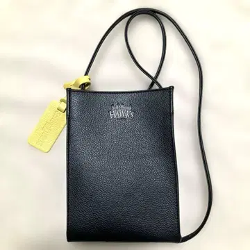 블랙 가죽 사코슈 후쿠오카 소프트뱅크 호크스 숄더백