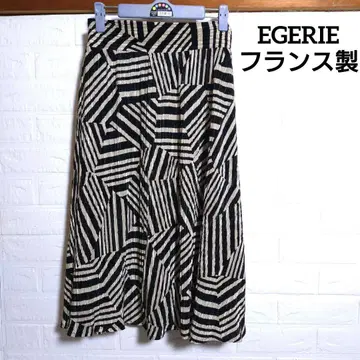EGERIE 에제리 프랑스제 올 패턴 밴딩 플레어 스커트