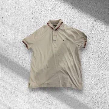 타미힐피거 화이트 피케 셔츠 M