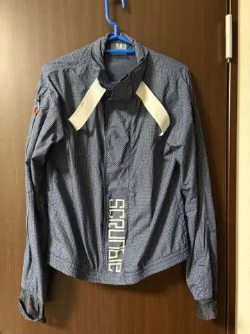 [ 미착용 ] PUMA 푸마 남성용 네이비 체크 무늬 윈드브레이커