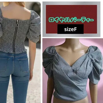 사시하라 리노 착용 ROYAL PARTY 깅엄 체크 블라우스 ( F )
