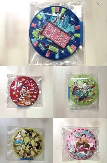 디즈니 자수 캔뱃지 몬스터즈 잉크 / 토이 스토리 외 5종 세트