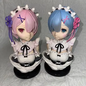 렘 라무 흉상 피규어 2체 세트