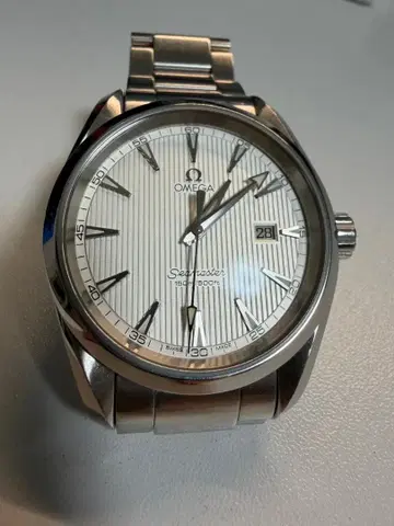 OMEGA Seamaster 아쿠아 테라 쿼츠 실버 손목시계