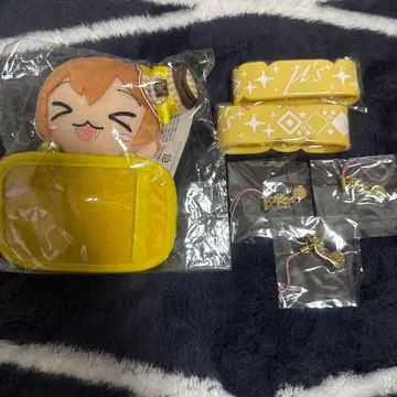 러브 라이브 호시조 린 봉제 인형 패스 케이스 러버 밴드 네임 스트랩