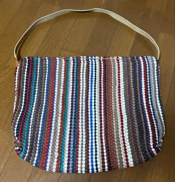 민족풍 스트라이프 다색 숄더백