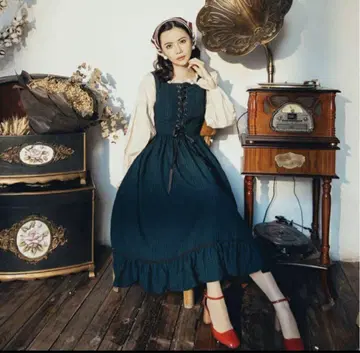 ManusMachina 문학 여종 원피스 마누스마키나 파랑 스트라이프