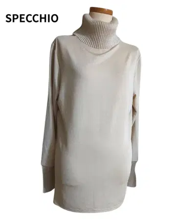 스페치오 SPECCHIO 봄 플리츠 티셔츠 긴팔 고급 베이지 40