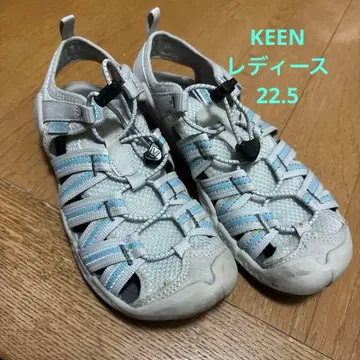 KEEN 스포츠 샌들 22.5cm 라이트 그레이/블루