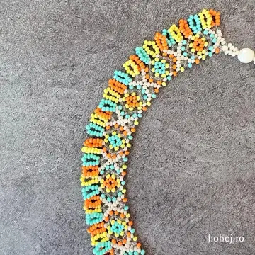 비즈 손뜨개질 목걸이 No.274 [ PICCO ] 알레르기 프리