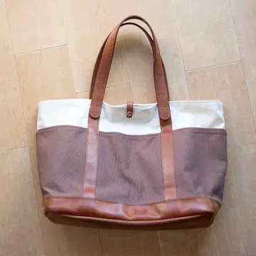 TANDY 캔버스/천연 가죽 토트백