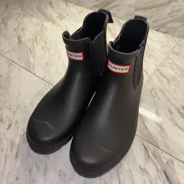 헌터 블랙 숏부츠 UK 8