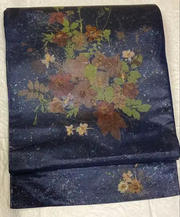 순수 실크 후쿠로 오비 (압화 금박 직조) 태고 패턴 기성품