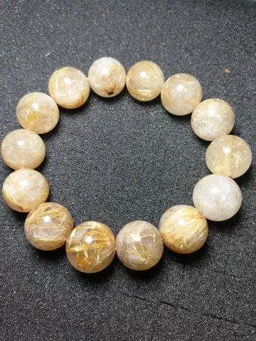 루틸 쿼츠 비즈 팔찌 약 17.5mm