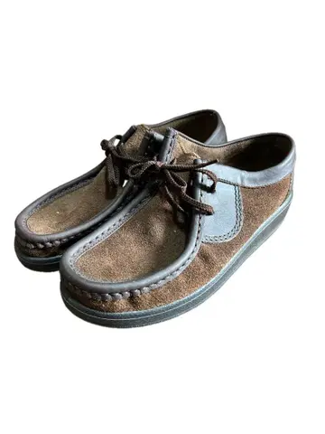 BLUEFROS 브라운 스웨이드 레이스업 모카신