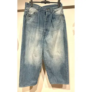 HAVERSACK 와이드 테이퍼드 빈티지 워시 데님 팬츠