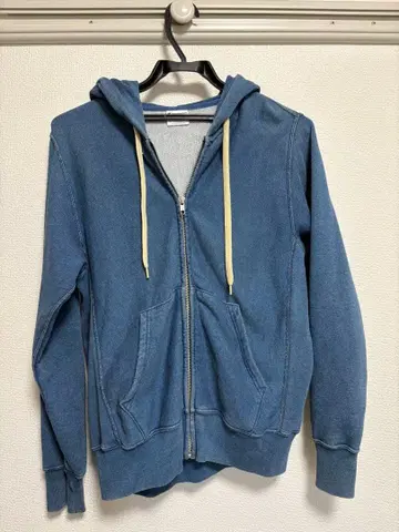 Champion 데님 블루 집업 후드티