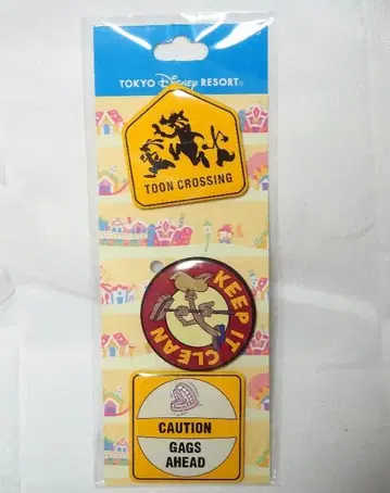 레어 도쿄 디즈니랜드 투모타운 캔뱃지 구피 로저